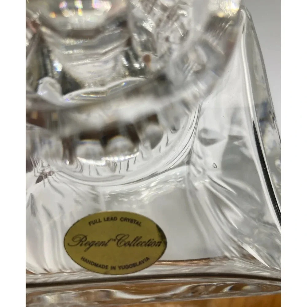 Old‎ Money Grandma Chic Yugoslavia Full Lead Crystal Decanter w/Faceted Stopper